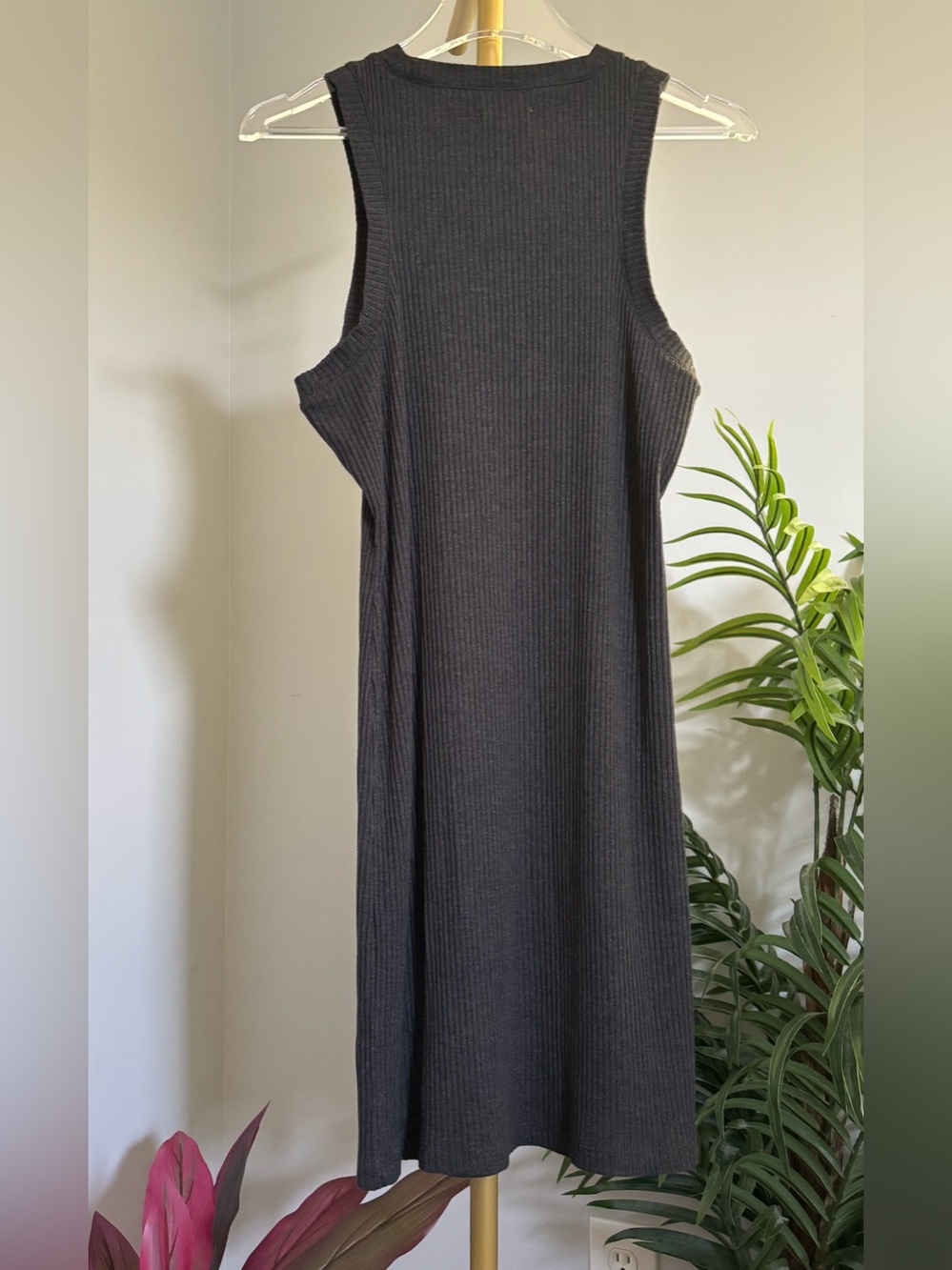 Madewell Charcoal Ribbed Knit Dress - Picture 5 of 11